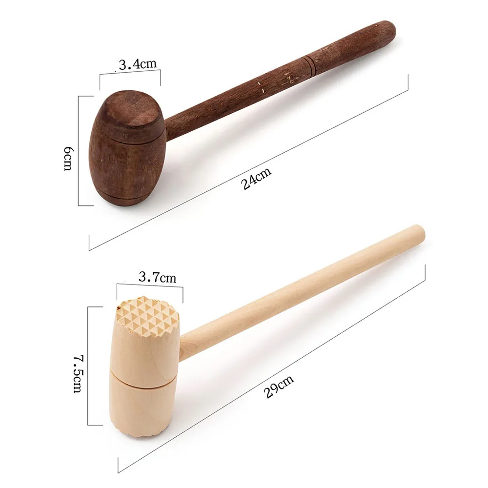 pottery Tools Wooden Hammer Mallet Clay Tools Pottery Hammer Handmade Purple Sand Pot Texture Round Hammer Mahogany Hammer