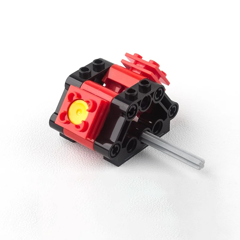 Modelo de motores de coche MOC, bloques de construcción, juego de motores de coches, cilindro de juguete técnico DIY, juego de caja de rompecabezas de pellets pequeños