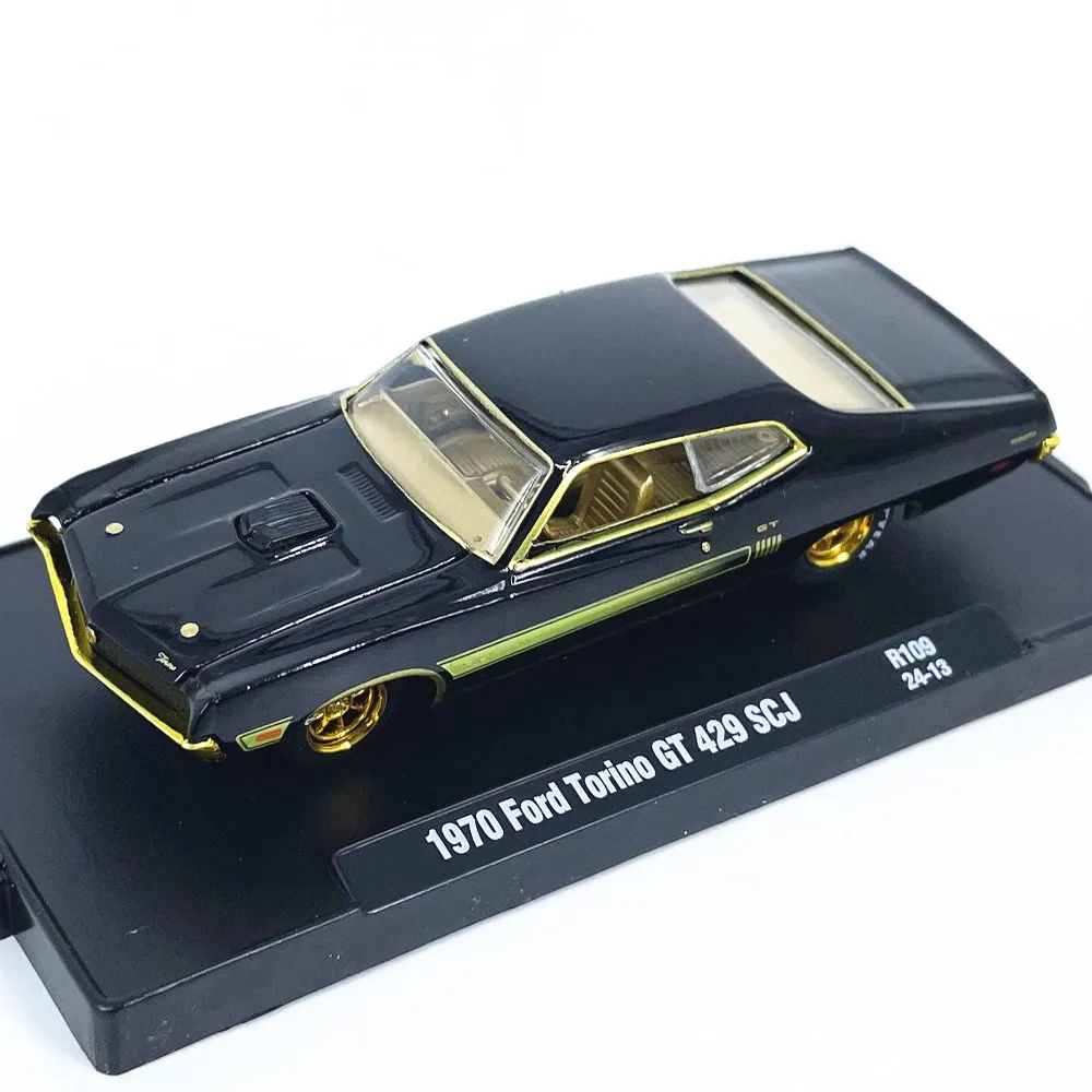 Diecast M2 1:64 Scale Ford Torino GT Simulation Alloy 2024 Car Model Collectible Toy Gift Souvenir Display Ornament