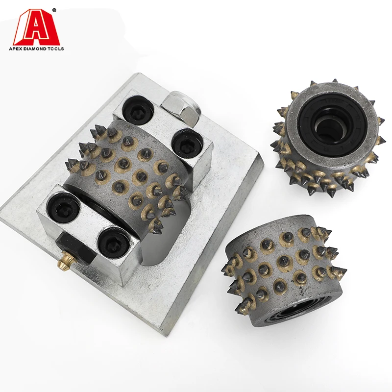 

2 Pieces Diamond Tools Bush Hammer Wheel For Granite Marble Litchi Surface And For Exterior Tiles And Floor Stone