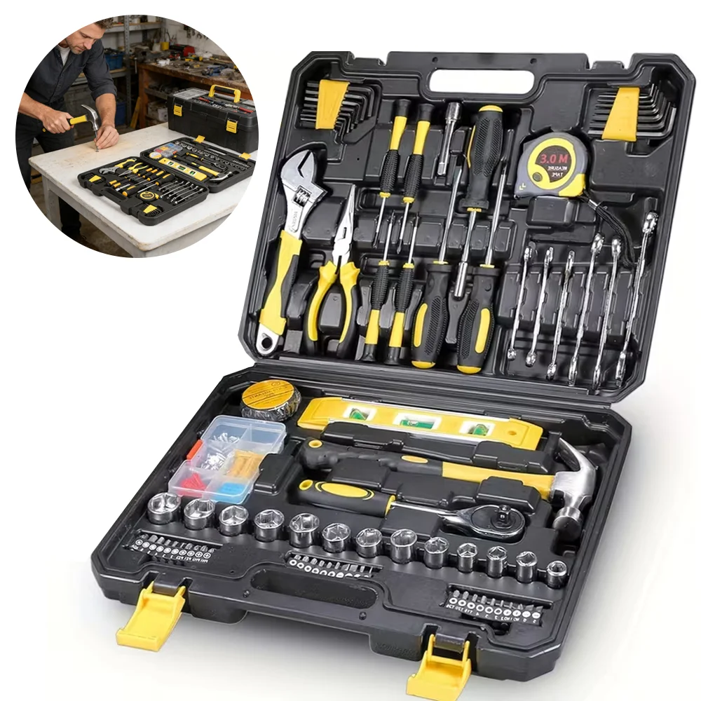 140Pcs Socket Wrench Screwdriver Kit Car Repair Tool Set Household Hardware Hand Tool Set for Home Repair & Maintenance