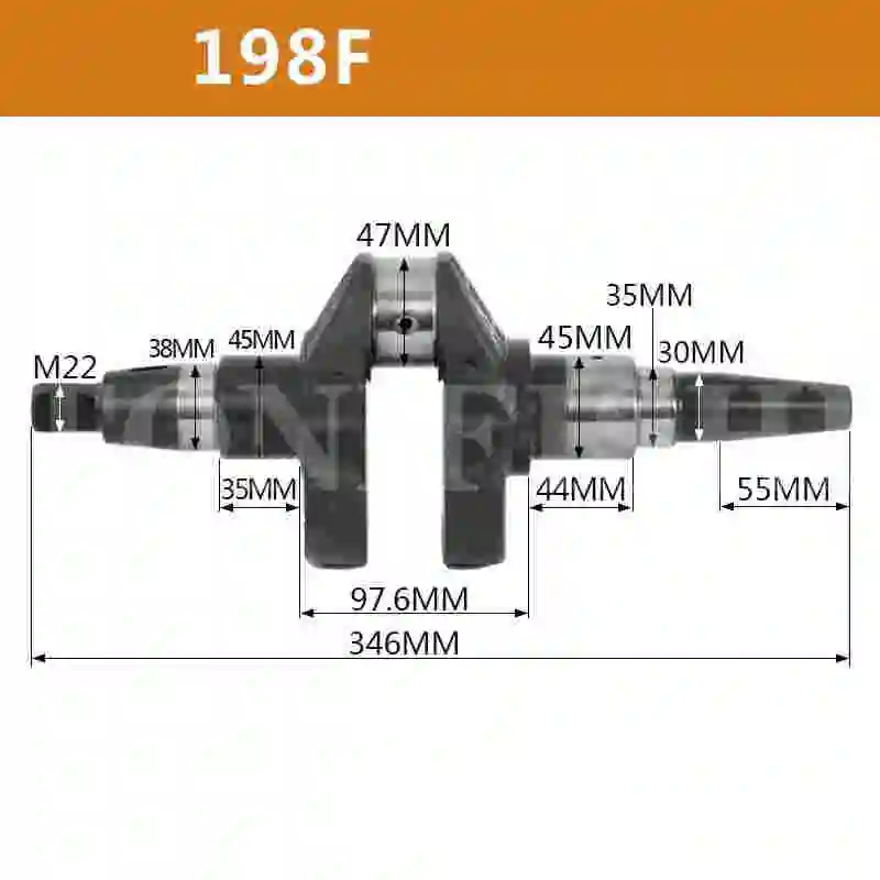 Vilebrequin Universel 188F/190F/192F/170F – Compatible Moteurs 5,5-6,5HP Générateurs 5-8kW, Qualité Pro !