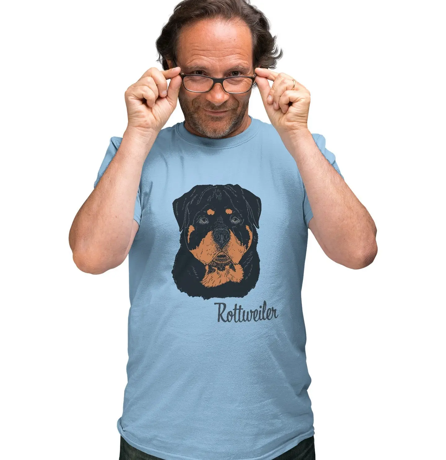 Rottweiler Headshot Adult T Shirt