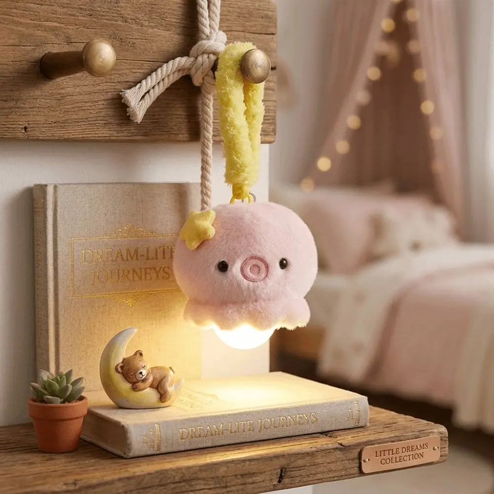 Soft Plush Cover Plush Hanging Night Light Portable Non-Dazzling Soft LED Bedside Light Skin-Friendly Gentle LED LED Night Light