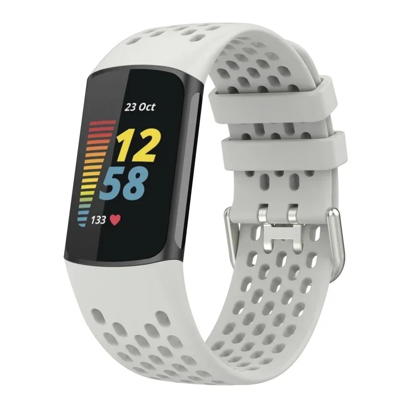 Pulseira de relógio para fitbit charge 5 6 relógio inteligente esporte pulseira de silicone para fitbit charge6 5 pulseira de relógio correa
