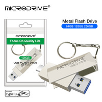 2 in 1 OTG USB-C Flash Pen Drive 64GB Metal Memory Stick Usb 2.0 To Type-C Flash Disk 64GB 128GB 256G USB 3.0 High Speed
