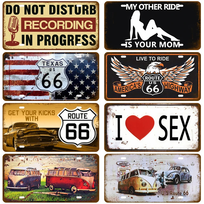 

Retro Metal Sign Wall Art Mural Aesthetic Room Home Decor Items Poster Vintage Metal Plate Garage Decoration Tin Sign Plates Bar