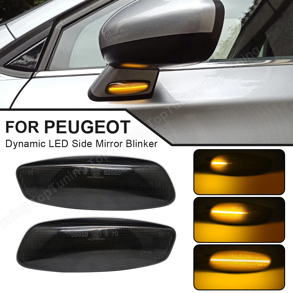 

LED Dynamic Side Marker Light Turn Signal Indicator Lamp For Citroen C4 Picasso C3 C5 DS4 Peugeot 308 207 3008 5008 Car Amber