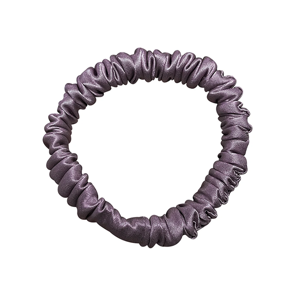 100% Echte Moerbei Zijde Scrunchies Haarbanden Banden Gom Elastiek Paardenstaart Houders Pure Kleur Voor Vrouwen Meisjes 22 Mama 1Cm