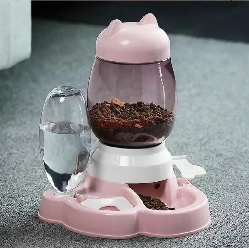 Pet automatic cat feeder, cat food bowl, integrated feeding machine for eating and drinking, dog food bowl, dog water dispenser,