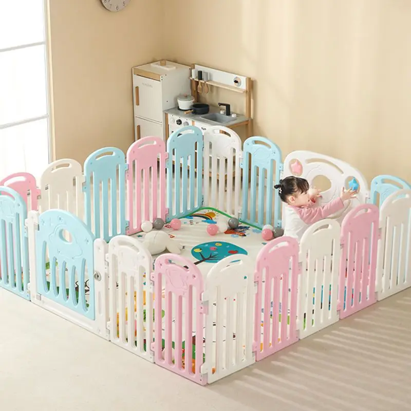 روضة بوابة سلامة الطفل للأطفال سياج داخلي حاجز حماية المنزل الرضع حصيرة للزحف طفل المشي الطابق الحرس المضادة للسقوط #4
