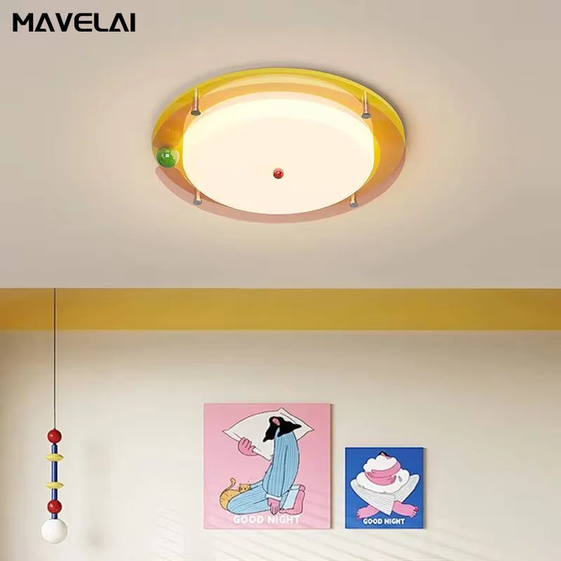 Cream Style Led Ceiling Lights Children's Room Bedroom 2026 Cloud Round Ceiling Light Simple Modern Home Interior Lighting Lamps