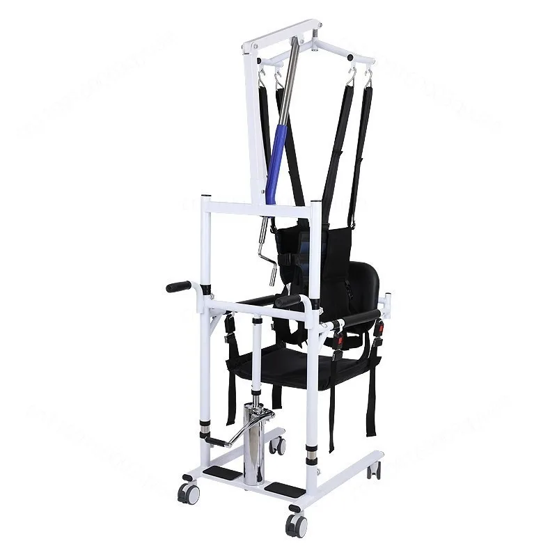 Manual Hydraulic Patient Transfer Lift Chair Multifunctional Shift Device Height Adjustable Home Transfer Aid With Commode