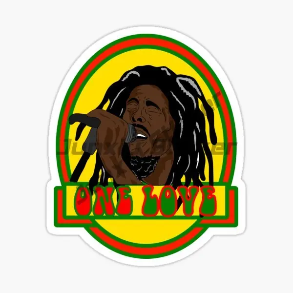 MARLEY One Love Reggae Sticker Rastafarian Rasta Vinyl Waterproof Sticker Car Laptop Wall Window Bumper Sticker