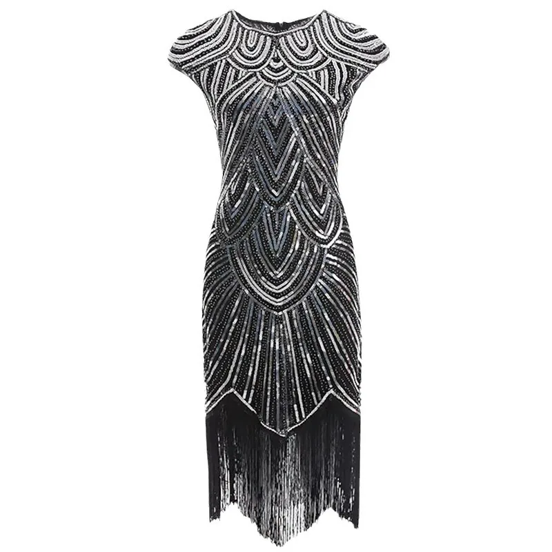 Handmade Sequin Dress S4XL1920s Vintage Gates Performance Stage Costume Evening Gown Ethnic Women's Fashion Spring 2025