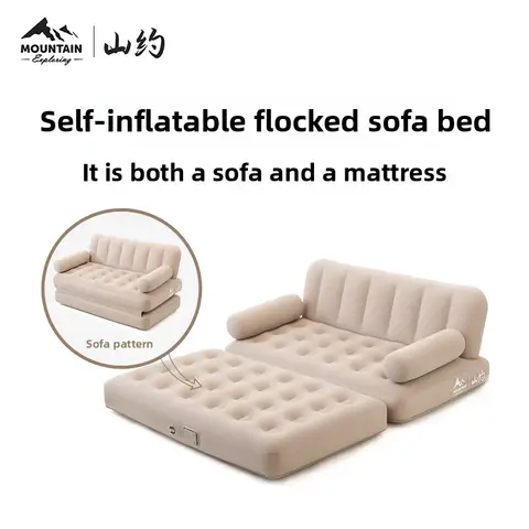 Acampamento ao ar livre sofá inflável colchão de ar ao ar livre dobrável portátil barraca de acampamento casa preguiçoso colchão de ar caminhadas