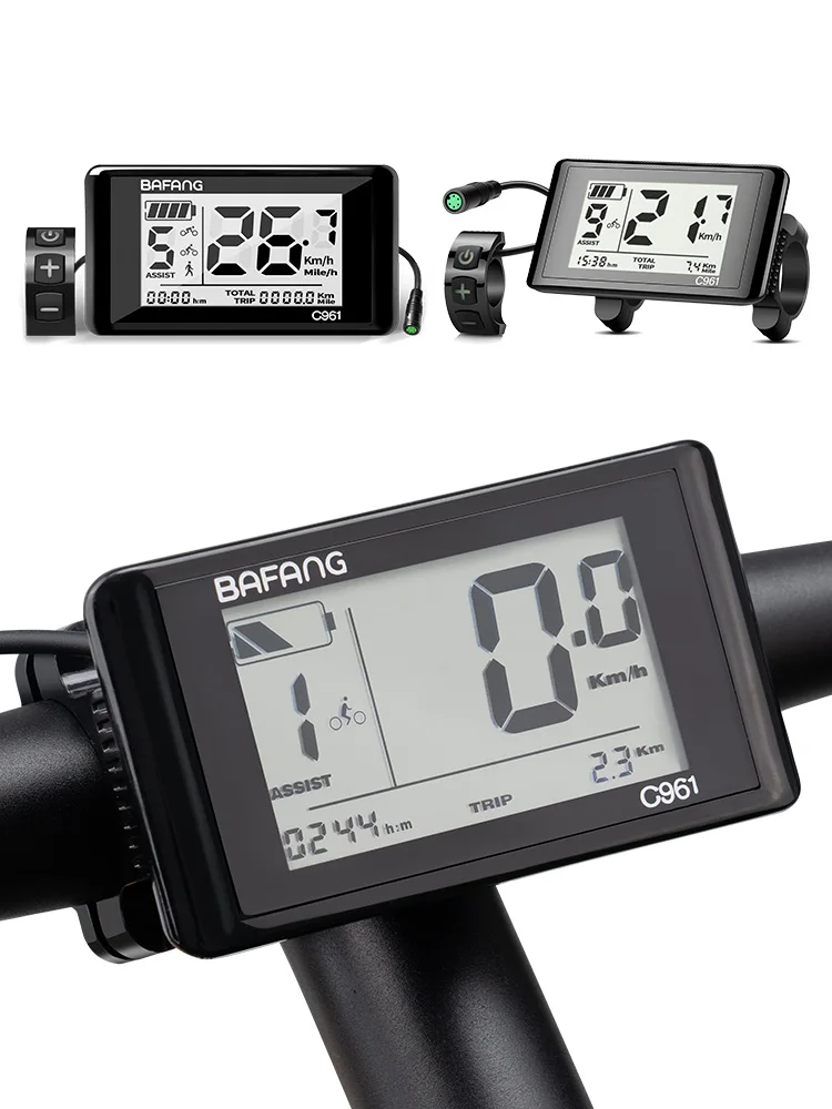 BAFANG EBike 2.6" LED Display C961 voor BAFANG UART Protocol BBS01B BBS02B BBSHD Mid Drive Motor Fiets Ebike Ombouwset - afbeelding 2