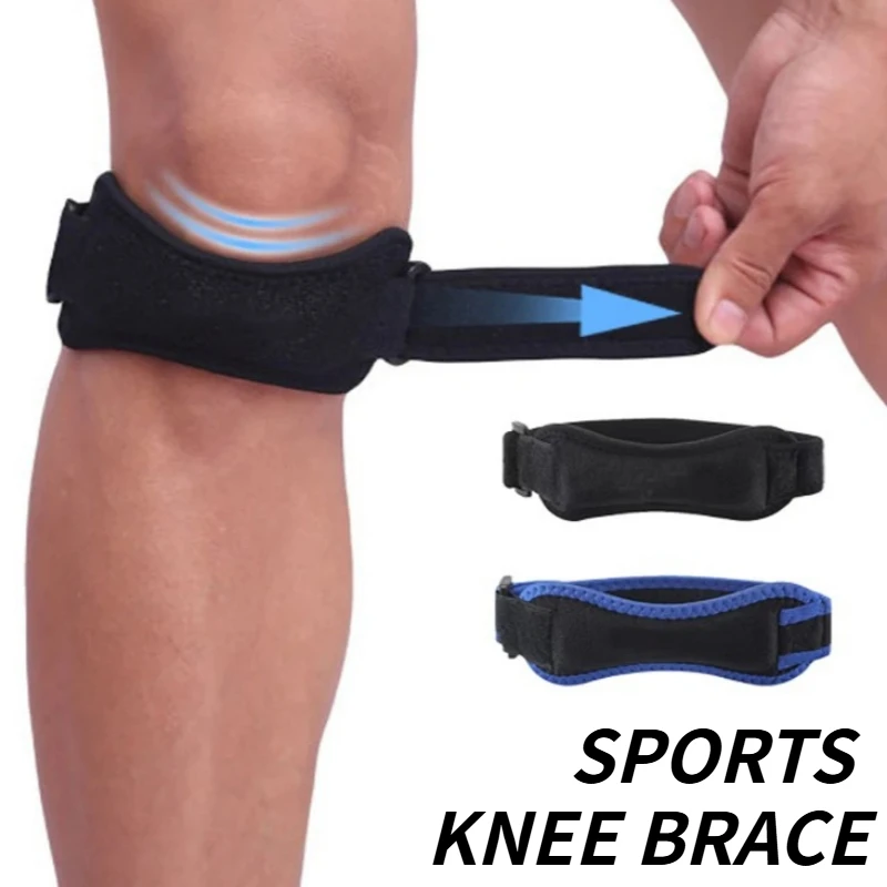 1PC Patella Knee Strap Adjustable Tendon Support Band Knee Brace Pain Relief Stabilizer for Running Basketball Gym Hiking Sports