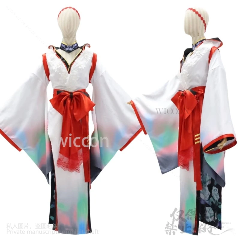 آلهة النصر: Nikke القرمزي تأثيري حلي ثوب الكيمونو الياباني فستان لوليتا ملابس مثيرة للفتيات امرأة هالوين مخصصة