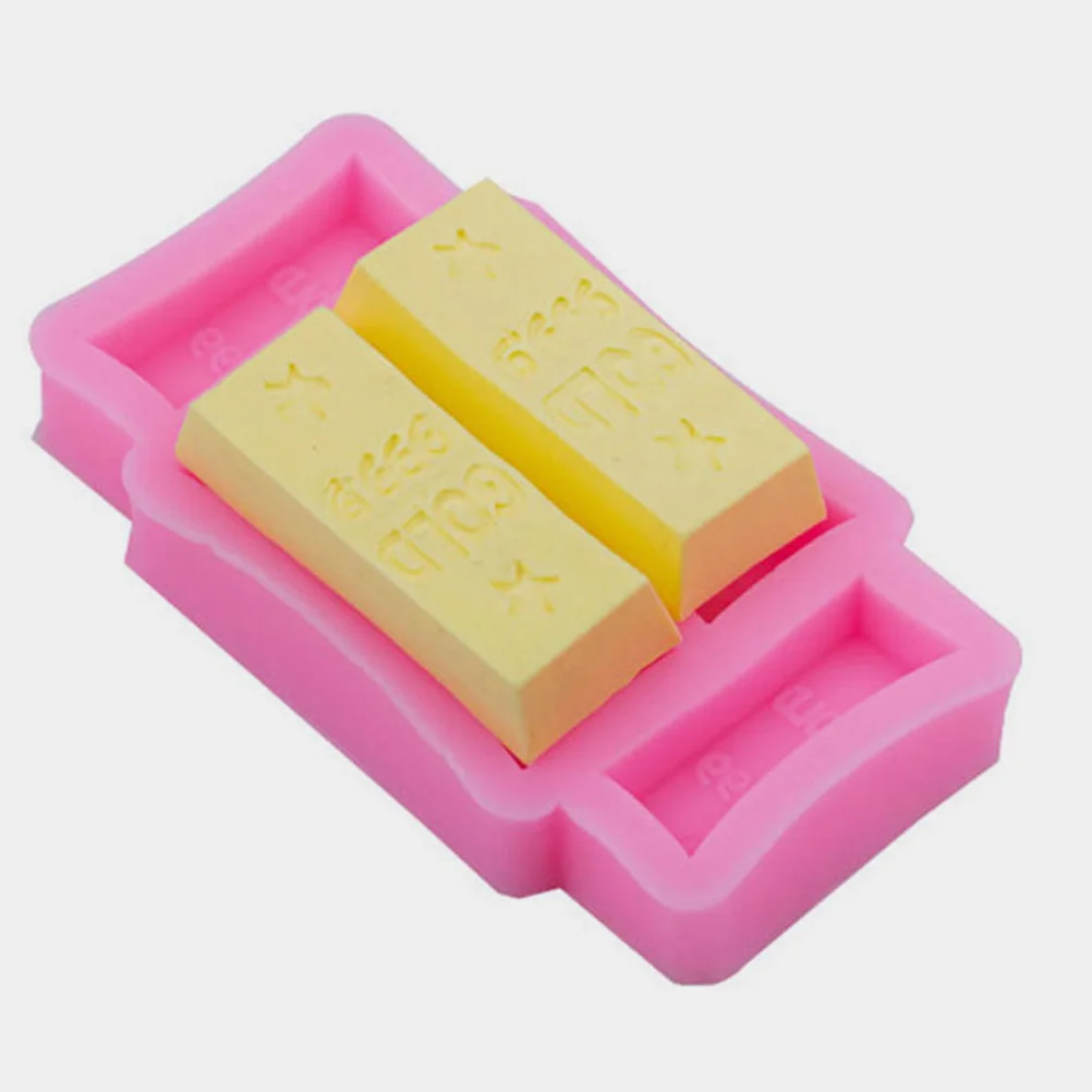 

2 Pcs Gold Bar Mold Silicone for Crafts Epoxy Casting Soap Making Molds Resin Bars