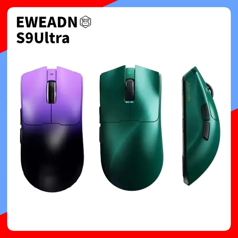 

EWEADN S9 ProS9 Ultra Ultra-lightweight Bluetooth Wireless Gaming Mouse PAW3395/395026k/30K DPI Ringo/Kaihua Mechanical Switches