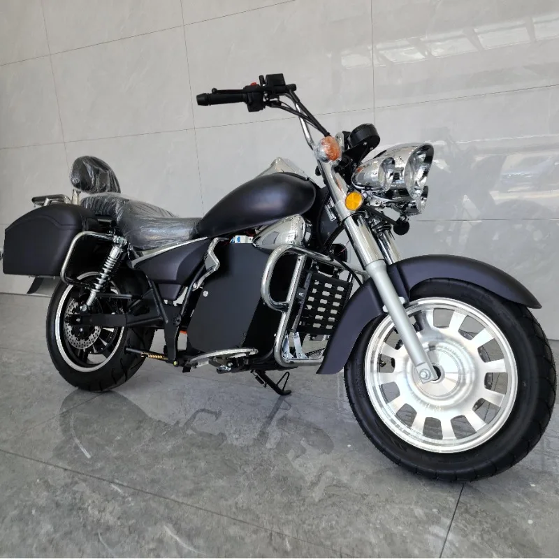 Retro Electric Motorcycle, 72V80A Lithium Battery, 3000-5000W Power Motor.