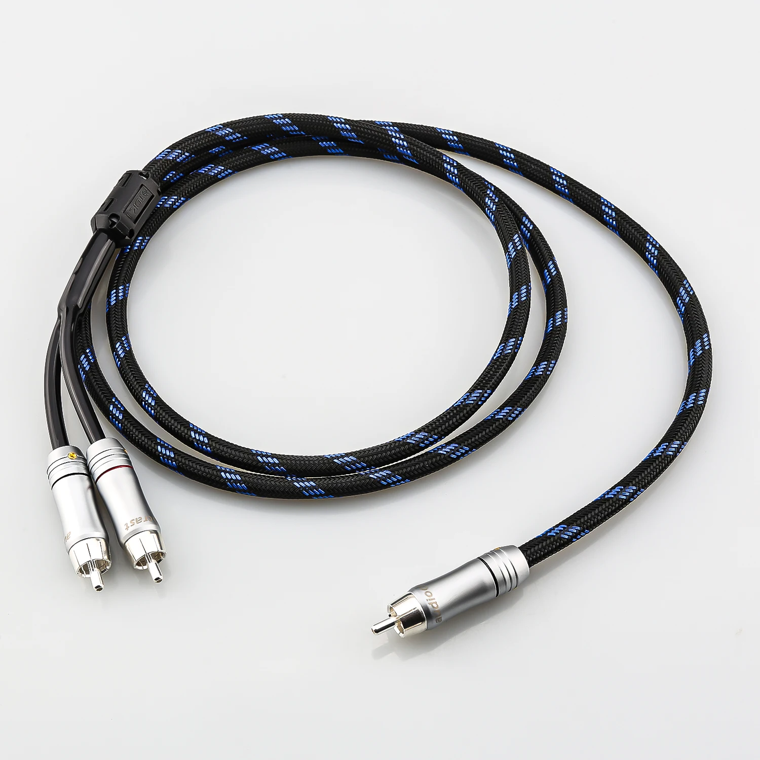 HIFI 0.5m,1 m,1.5m,2 m,3m,5m Subwoofer Y kabel RCA 1 męski na 2 męski kabel Audio