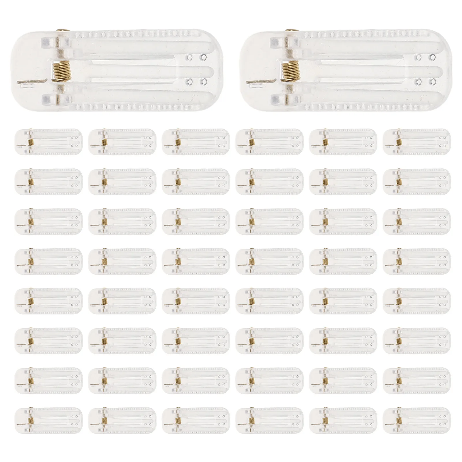 

50Pcs Transparent Hair Clip Base Clear Plastic Single Prong Hairpin Blanks DIY Craft Supplies Hair Bow Making Jewelry Accessory