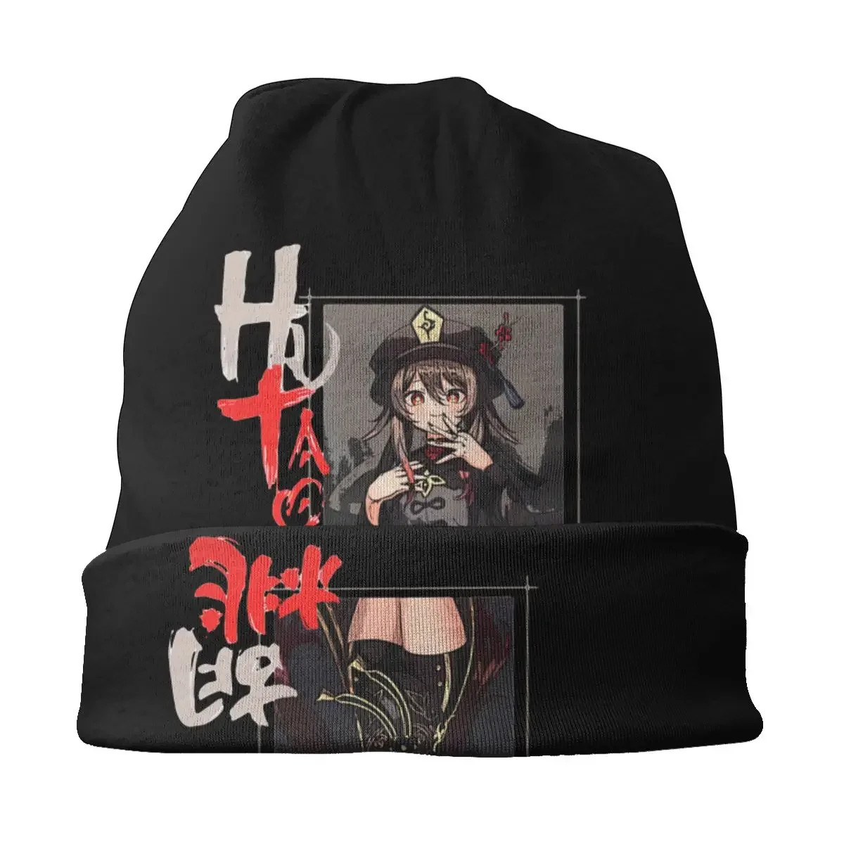 Hu Tao Genshin Impact Skullies Beanies Anime Game Hat Casual Outdoor Unisex Caps Summer Warm Multifunction Bonnet Knitting Hats image 3