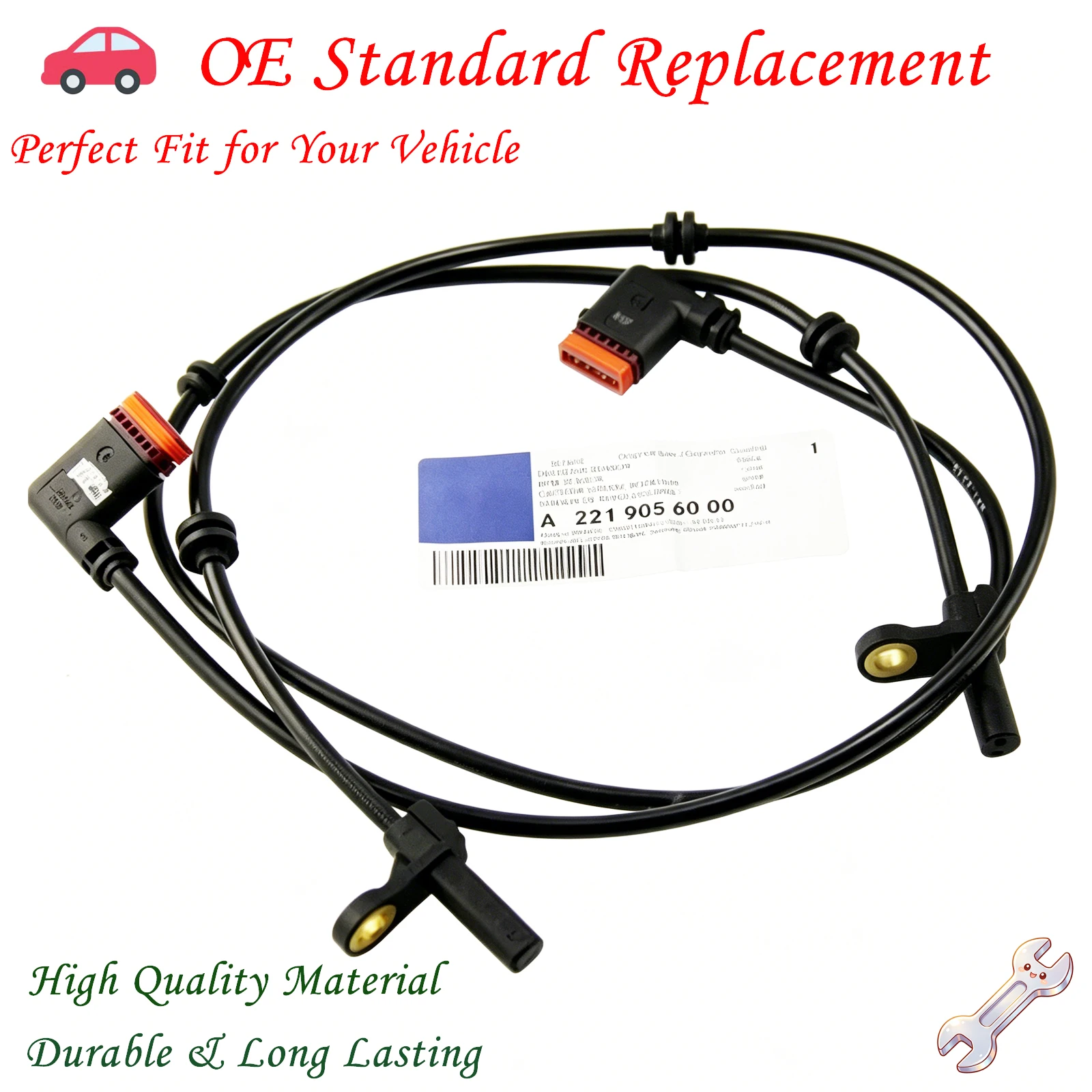 

GENUINE Rear Left/Right Wheel Speed ABS Sensor A2219056000 For Mercedes-Benz S-Class W221 Rear Brake Sensor Replacement