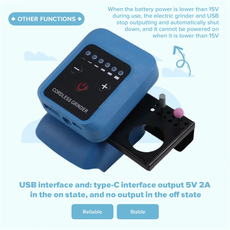

A38Q-Soldering Iron Station For Cordless Grinder 18-21V For Battery Interface Small Electric Drill