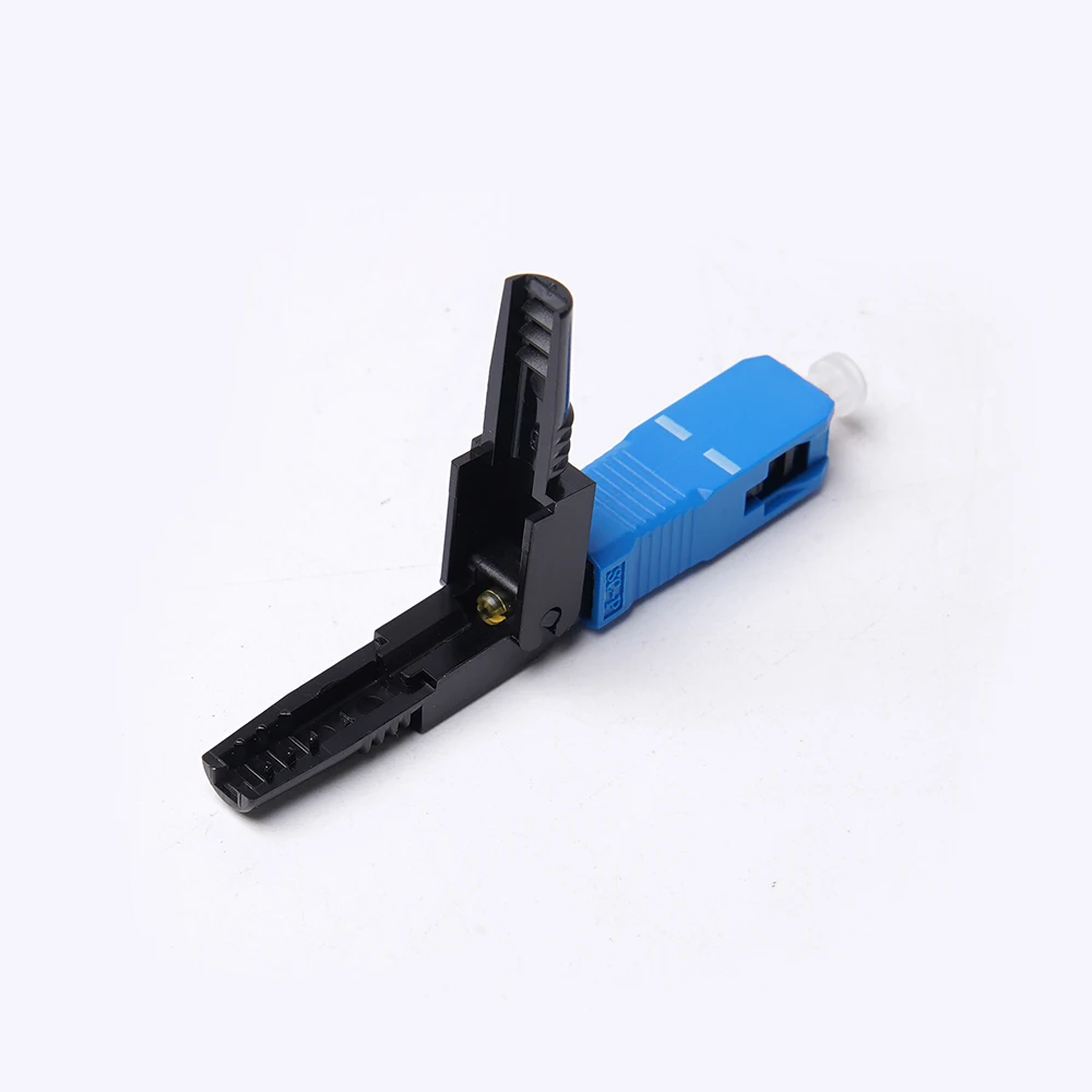 FCST 10Pcs FTTH SC UPC Single Mode Fiber Optic Quick Connector FTTH Fiber Optic Fast Connector SC Fiber Field Assembly