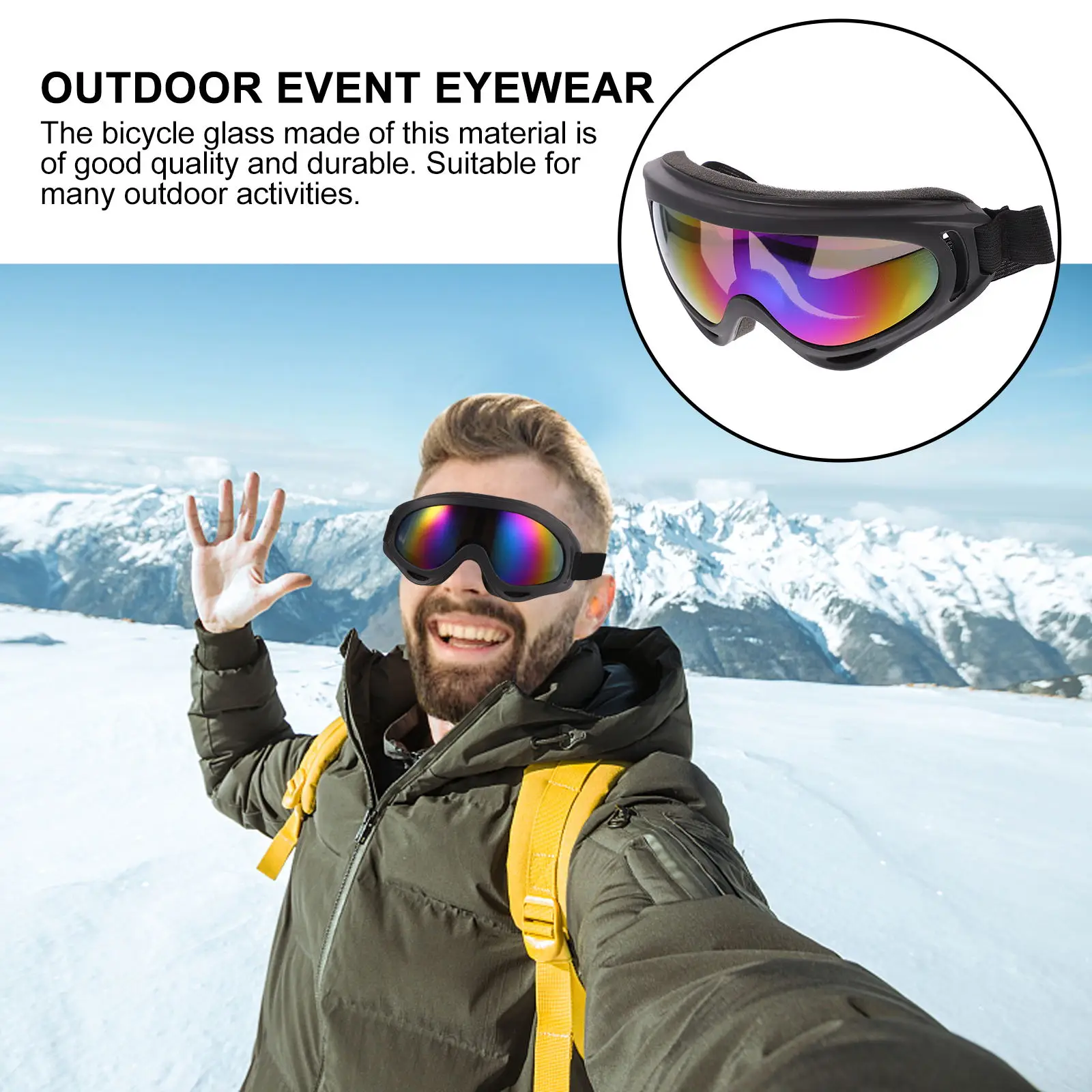 

Windproof Glasses Outdoor Goggles Cycling Eyeglasses Mountain Bike Work Sunglasses Ski Child