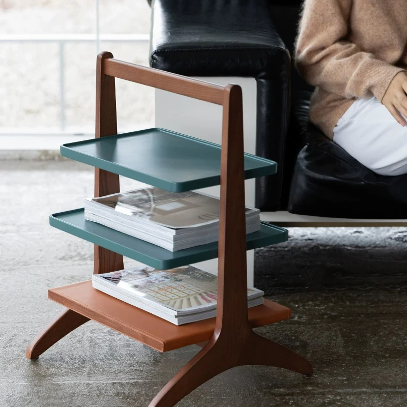 Solid wood edge a few fashionable saddle leather can hand carry living room ornaments
