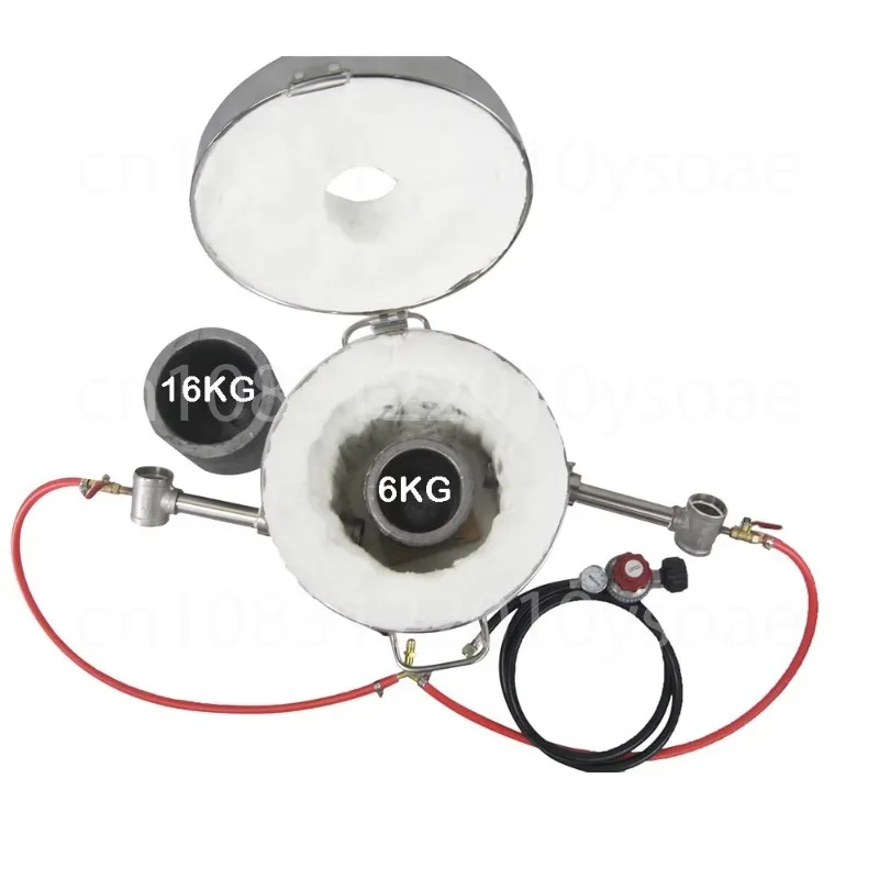 

16KG Metal Melting Furnace 1450°C for Gold Silver Aluminum Jewelry Making Casting Tool