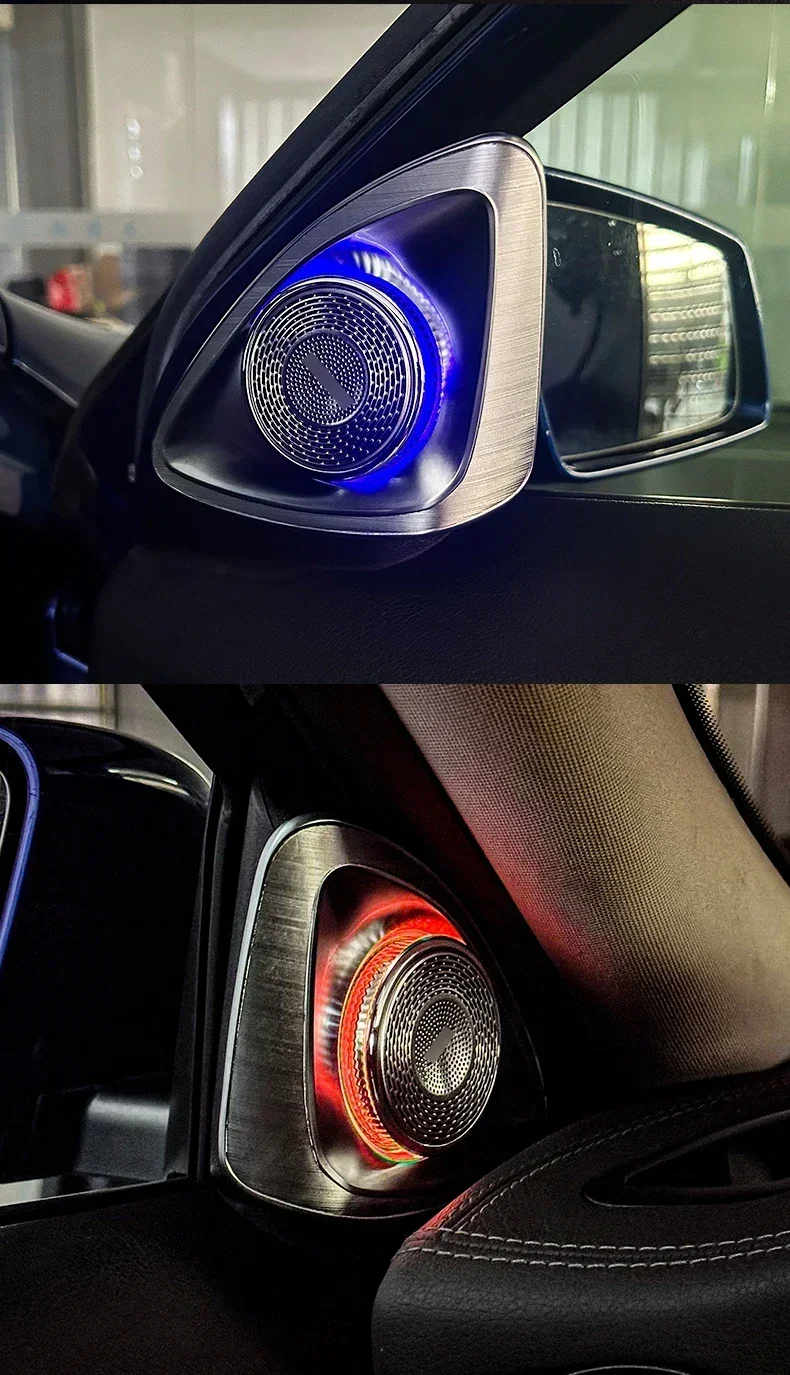 For Mercedes Benz GLA-class 2013-2019 X156 4D Rotating Tweeter Speaker 64 colors LED Ambient Light