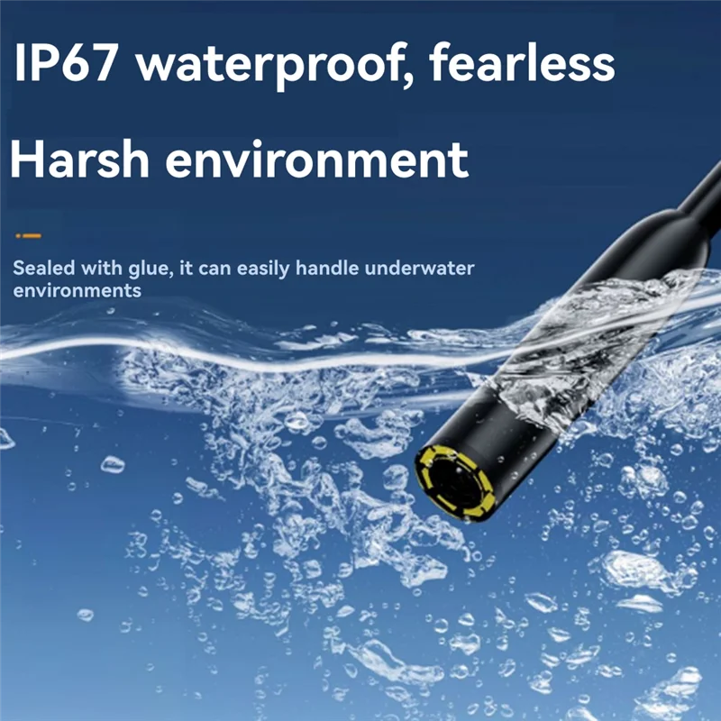 

Автомобильный эндоскоп 5 метров HD 4,3-дюймовый IPS-экран 8 мм USB-камера Водонепроницаемый бороскоп для осмотра канализационных труб