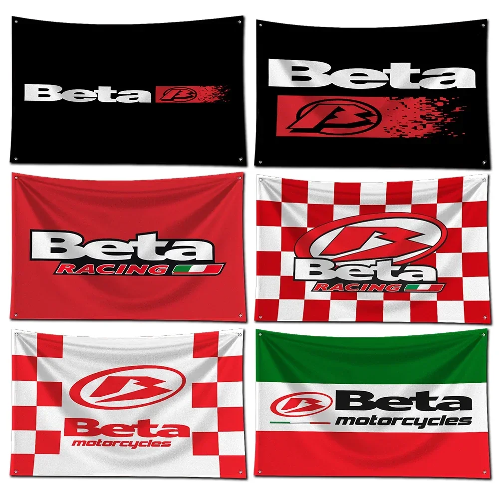 3x5 Ft Motorcycle Racing Betas Flag Polyester Digital Printing Banner for Garage Wall Art Out Door Decoration With Bras Grommets