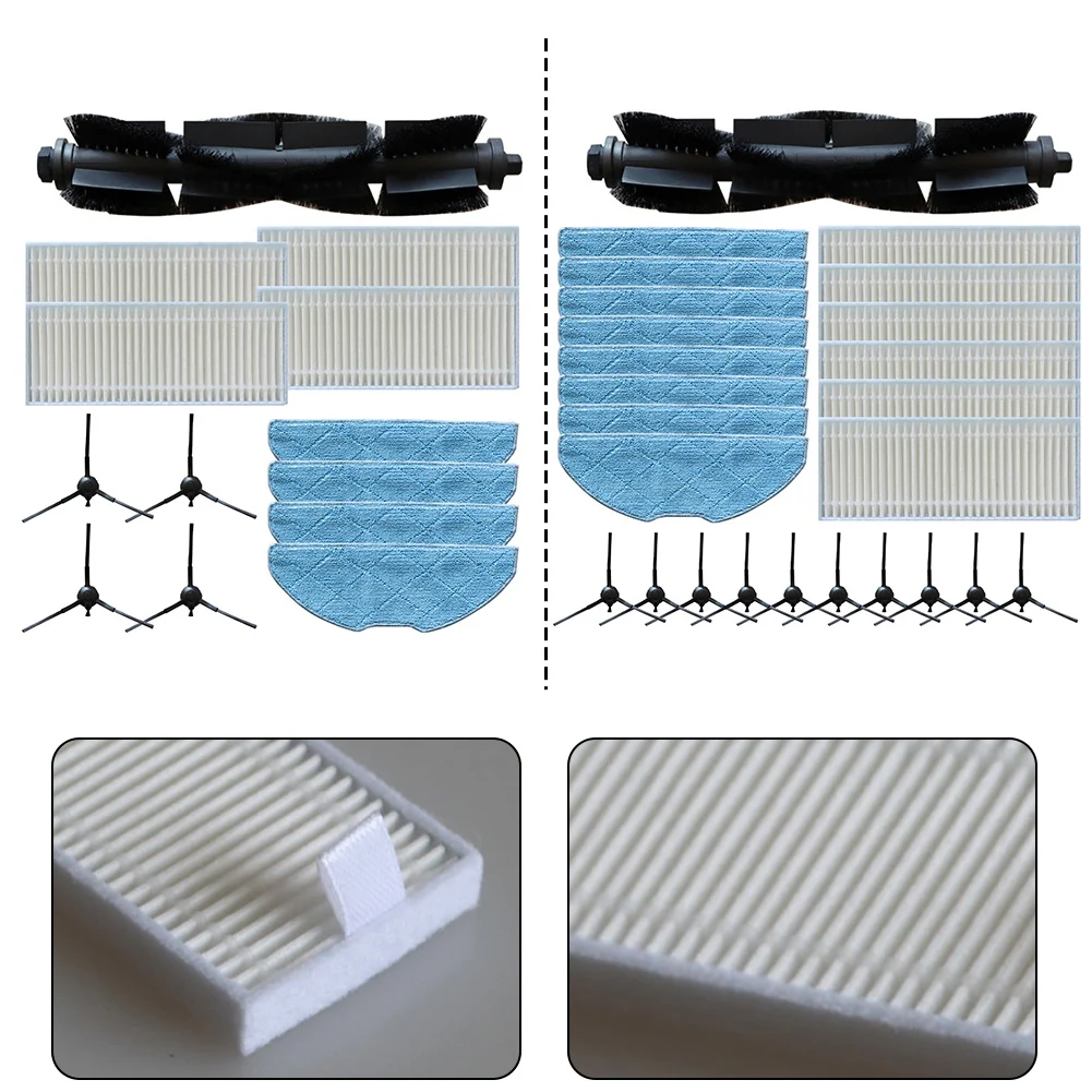Efficient Accessory Set for XPlorer Models S135 S140 RR91C5WH RR9177WH Main Brush Side Brushes Filters Mop Cloth