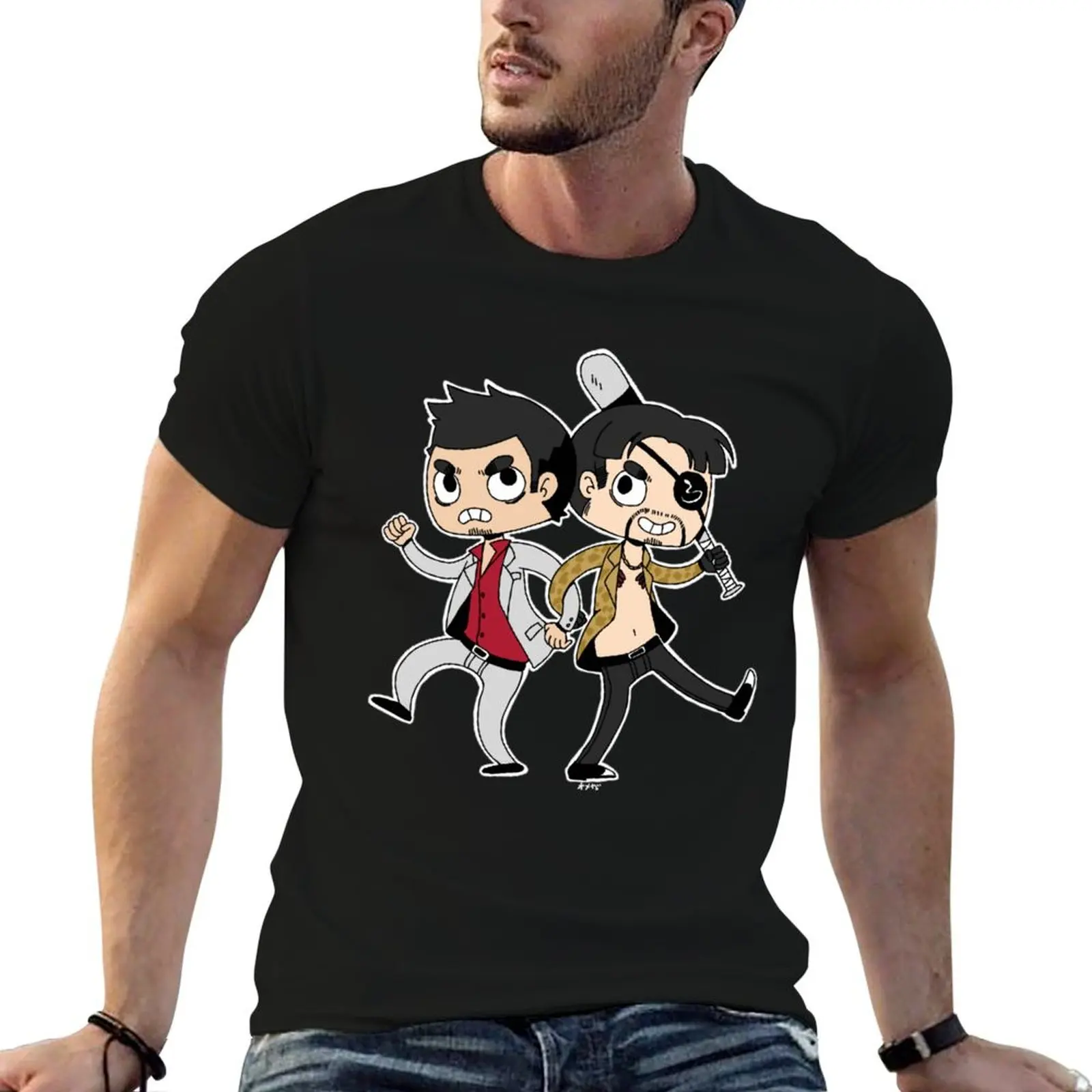 

Kiryu and Majima T-Shirt cotton t shirt pack man tshirt T-Shirt