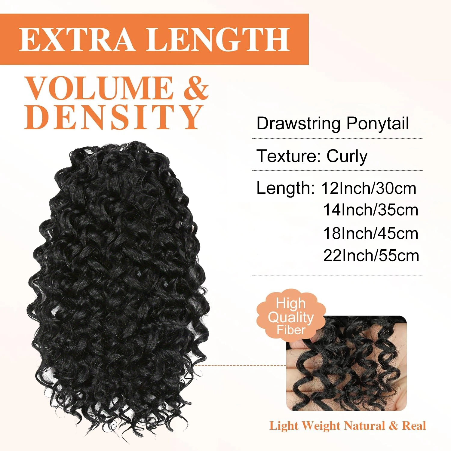 ذيل حصان للنساء الرباط ذيل حصان شعر مجعد قصير ذيل حصان تمديد ذيل حصان الرباط خصلات شعر الشعر البشري Fe