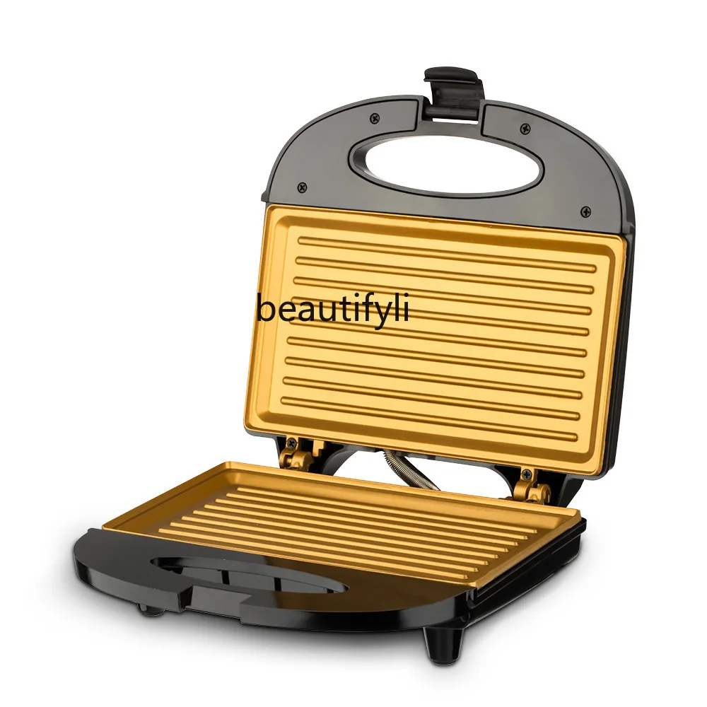 

Cross-border household double-sided heated sandwich maker, multi-function toast waffle breakfast maker