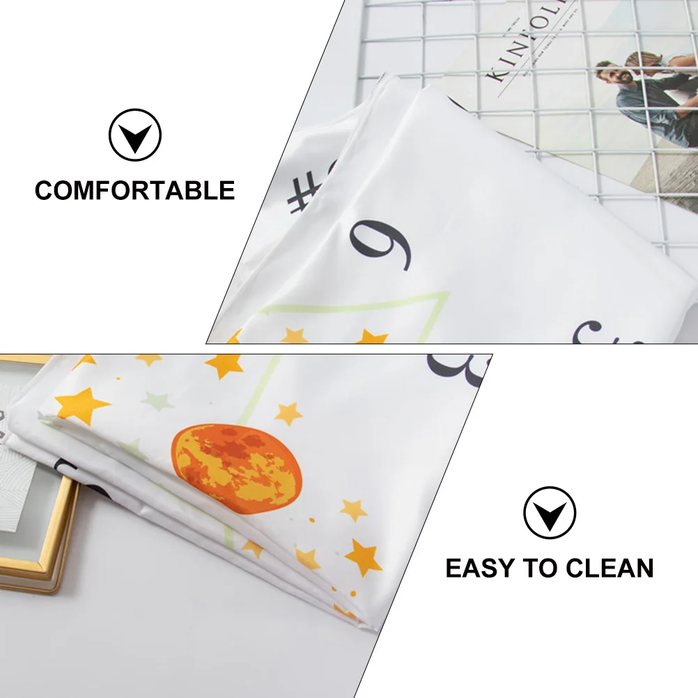 

1Pcs Cartoon Baby Blanket White Monthly Milestone Photo Backdrop Soft Flannel Newborn Baby Growth Blanket Prop