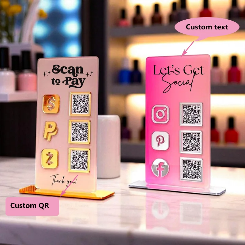 علامة رمز الاستجابة السريعة متعددة الوظائف قابلة للتخصيص مع نداء جمالي لترويج الوسائط الاجتماعية للأعمال تقبل الدفعات المثالية #2