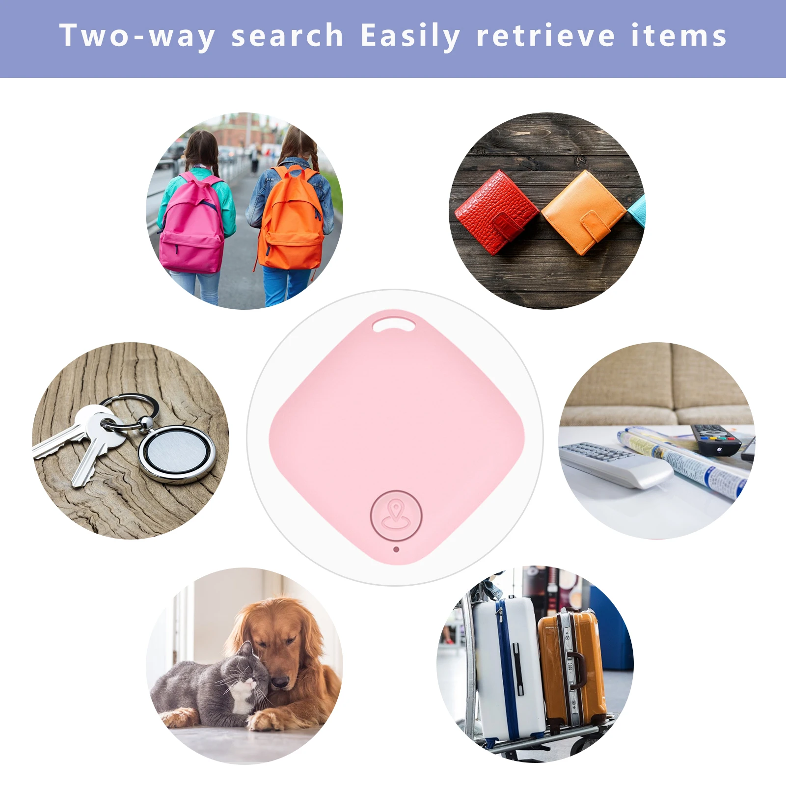 Mini Car GPS Tracker Dog Cat Kids Locator Anti Lost Keychain Smart Search Real Time Tracking Device Gps Auto Accessories HOT