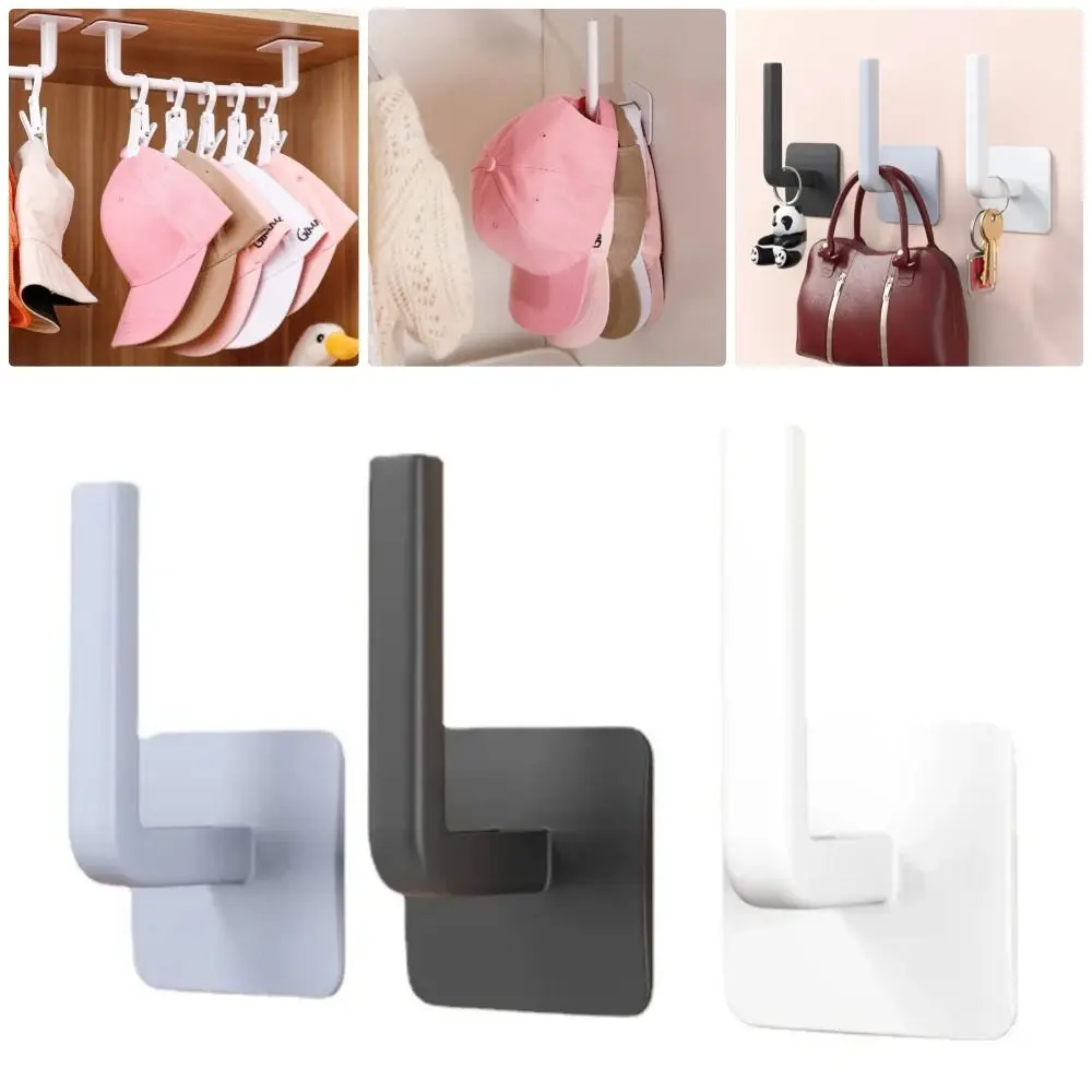 1Pcs Durable Storage Organizer Hat Rack Kitchen Wall No Drilling Cap Hook Holder Adhesive Baseball Cap Hanger for Door Closet