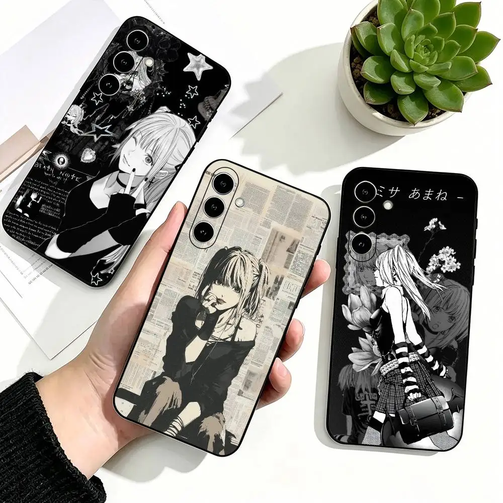 Fashion Death Note Anime Misa Amane Phone Case Black Silicone Soft For Samsung Galaxy A73,A72,A71,A70,A53,A52,A51