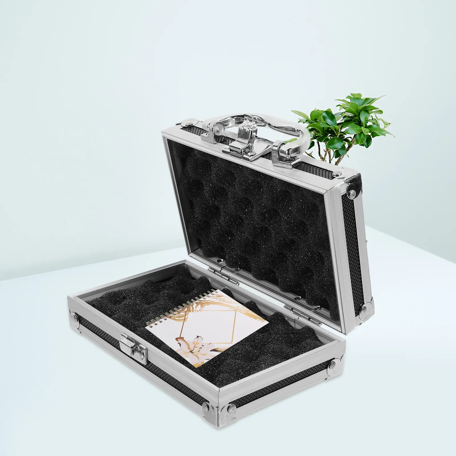 Caja de Herramientas Profesional de Aluminio Resistente, Maletín Metálico Portátil de Gran Capacidad, Resistente a Impactos, para Mecánicos y Bricolaje