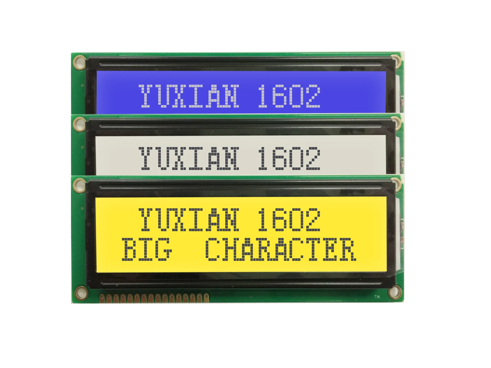Wyświetlacz modułu Lcd 1602 16X2 Duży duży znak LCM1602B LC1622 Niebieski biały zielony ekran zamiast WH1602L