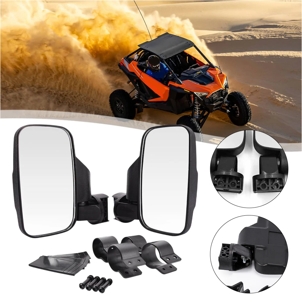 19*23CM for atv Rearview Mirror Adjustable Rearview Mirrors Off-Road Mirrors Easy Installation Process Larger Viewing Angle